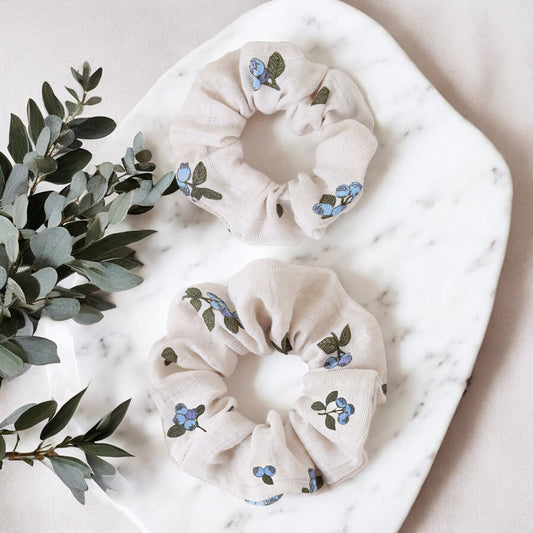 Mother & Daughter Matching Hair Scrunchies, Blueberries - Lifestyle -Bambisserie