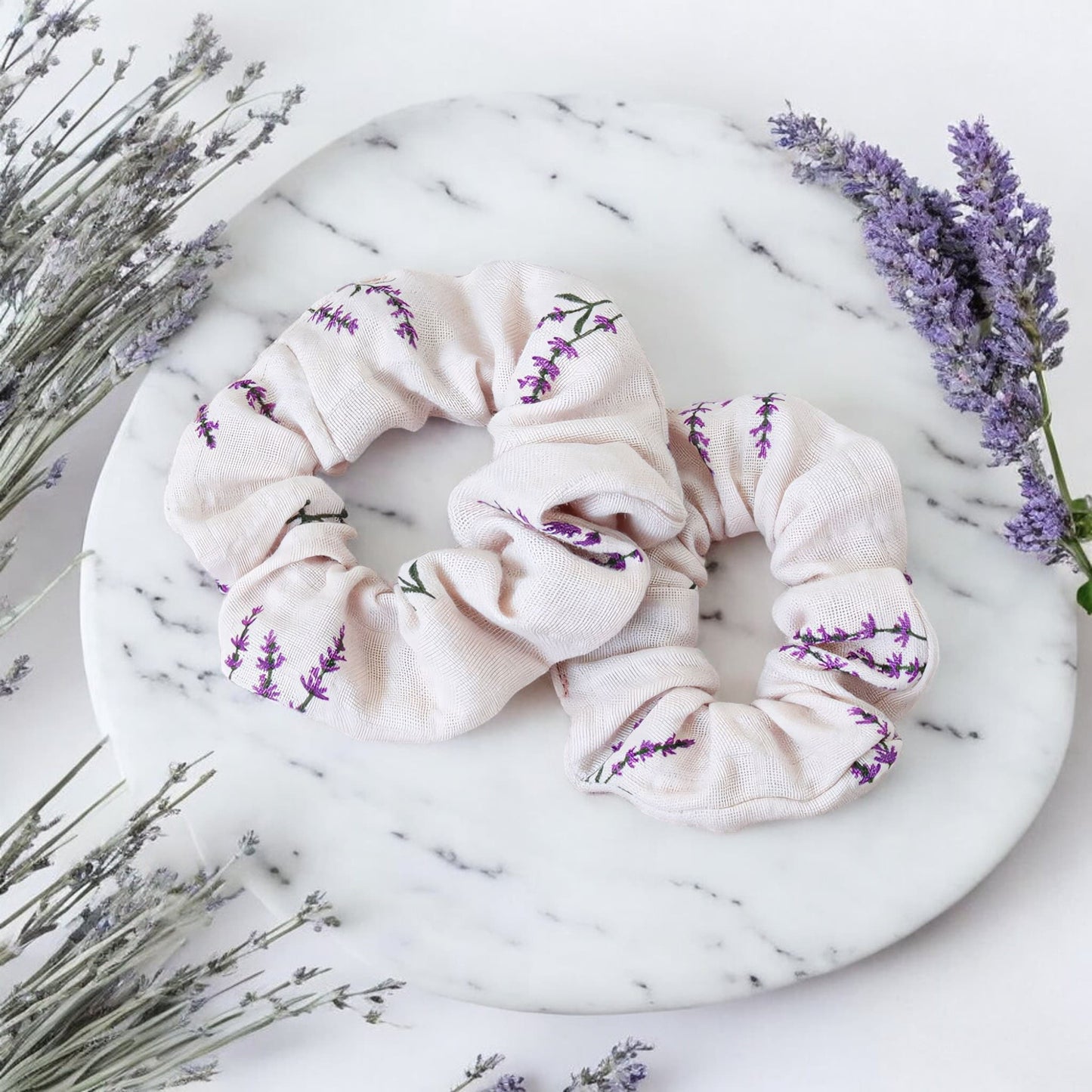 Mother & Daughter Matching Hair Scrunchies, Lavender - Lifestyle - Bambisserie