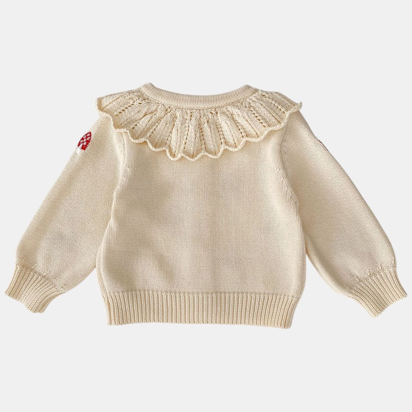 Mushroom Fable Cotton Knit Cardigan (3m-3yrs)
