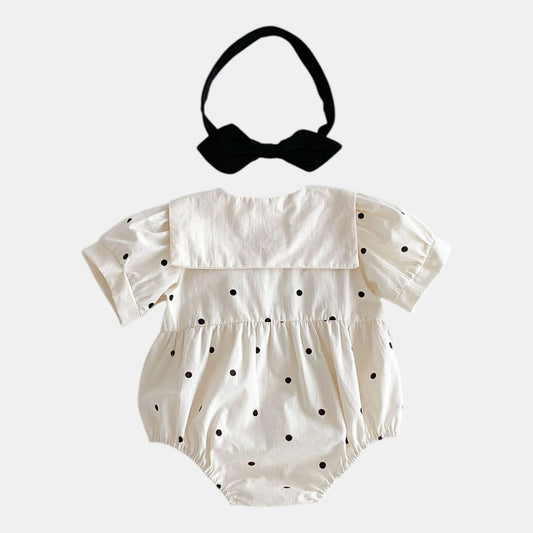 Nina Polka Dot Cotton Romper Set (3m-3yrs)