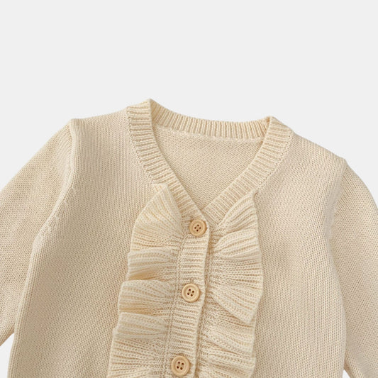 Orla Ruffle Cotton Knit Cardigan (3m-3yrs)