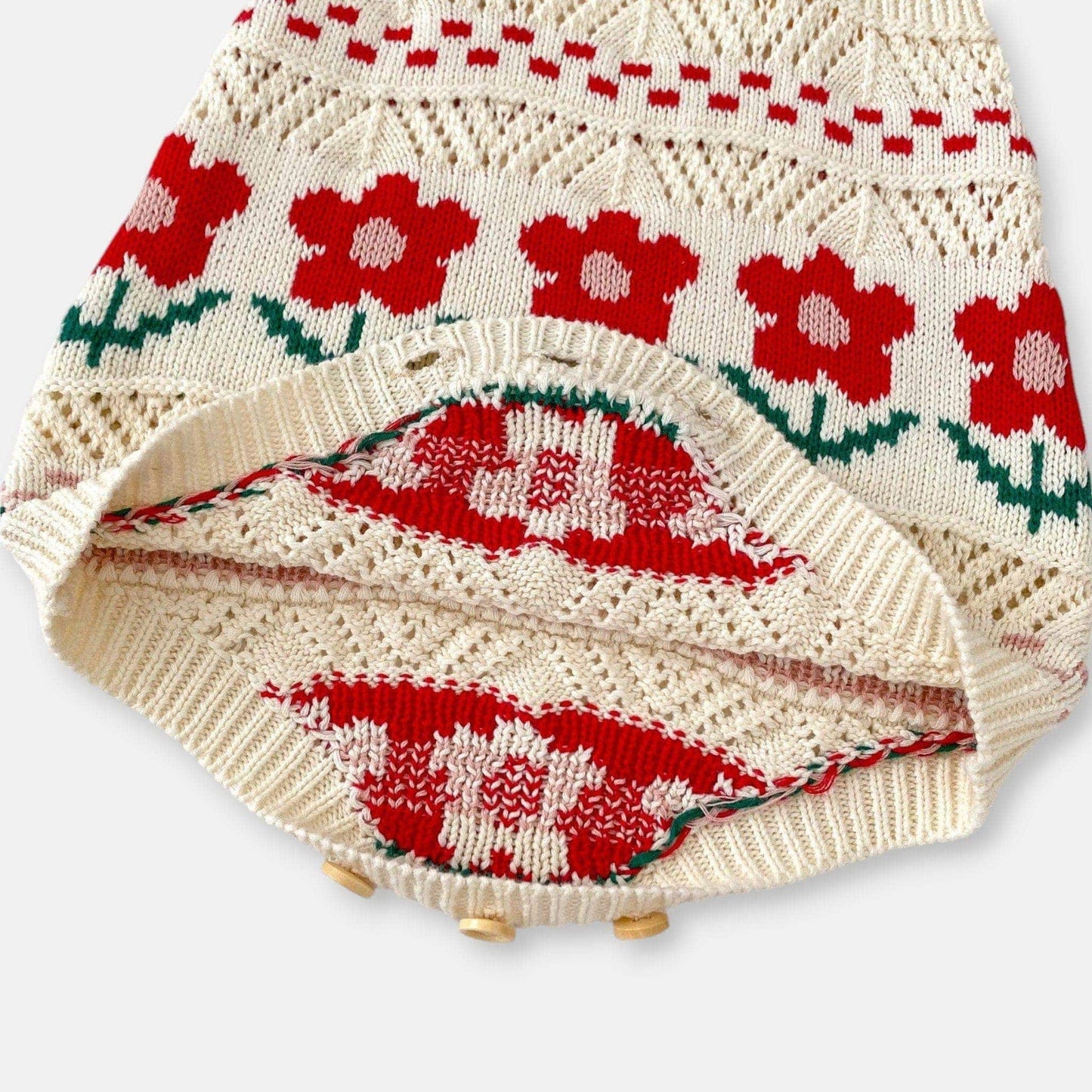 Scarlet Garden Cotton Knit Romper (3m-3yrs)