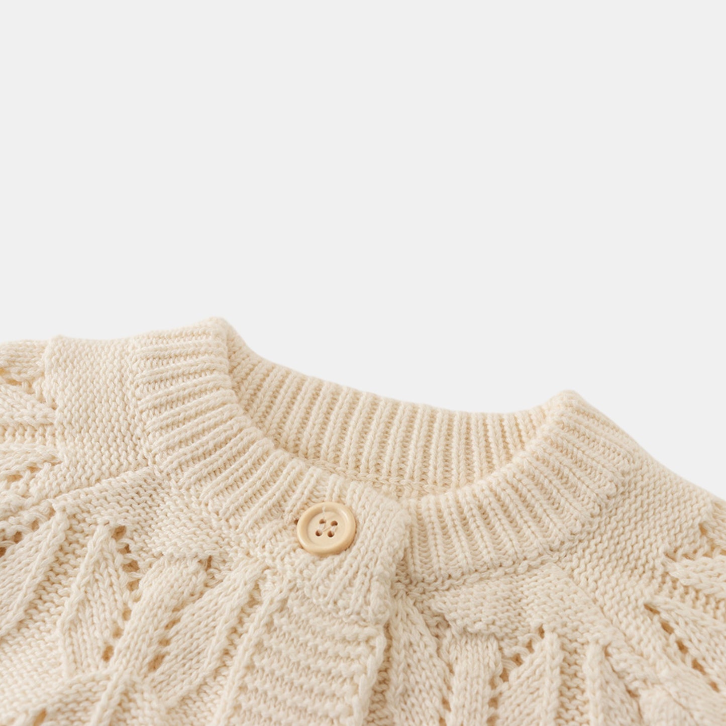 Seren Cream Cotton Knit Cardigan (3m-3yrs)