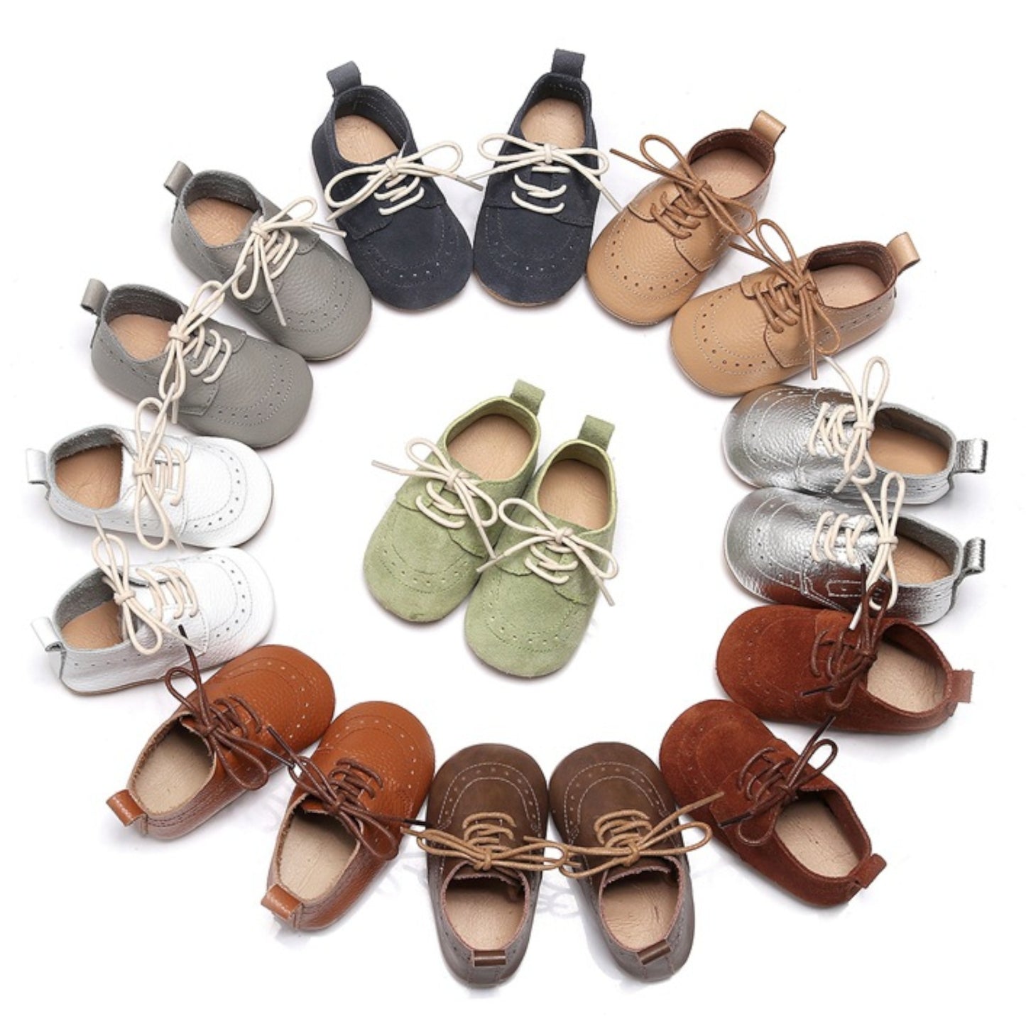 Silver Leather Baby Boots (11-13cm)