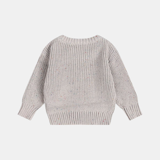 Grey Confetti Knit Sweater (3m-5yrs)