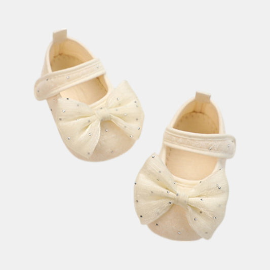 Sparkle Bow Lace Baby Shoes (11-13cm)