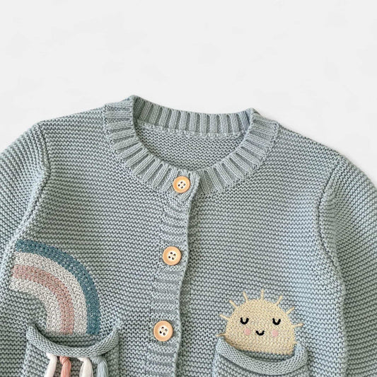 Sunshine & Rainbows Cotton Knit Cardigan (3m-3yrs)