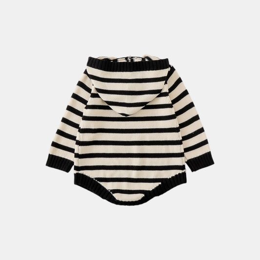 Tailor Hoodie Cotton Knit Romper (6m-3yrs)