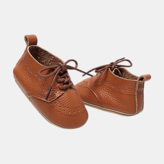 Tan Brown Leather Baby Boots (11-13cm)