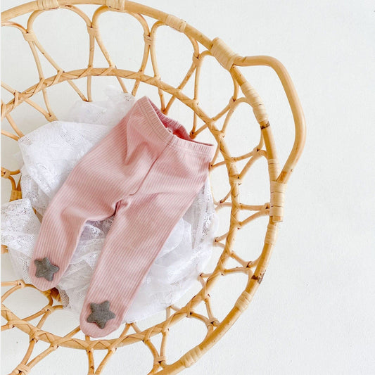 Twinkle Toes Cotton Baby Tights, Pink (3m-24m)