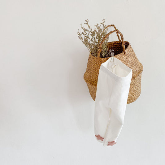 Twinkle Toes Cotton Baby Tights, White (3m-24m)