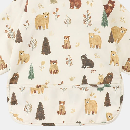 Waterproof Long Sleeve Pocket Bib, Bear Tales (6m-5yrs)