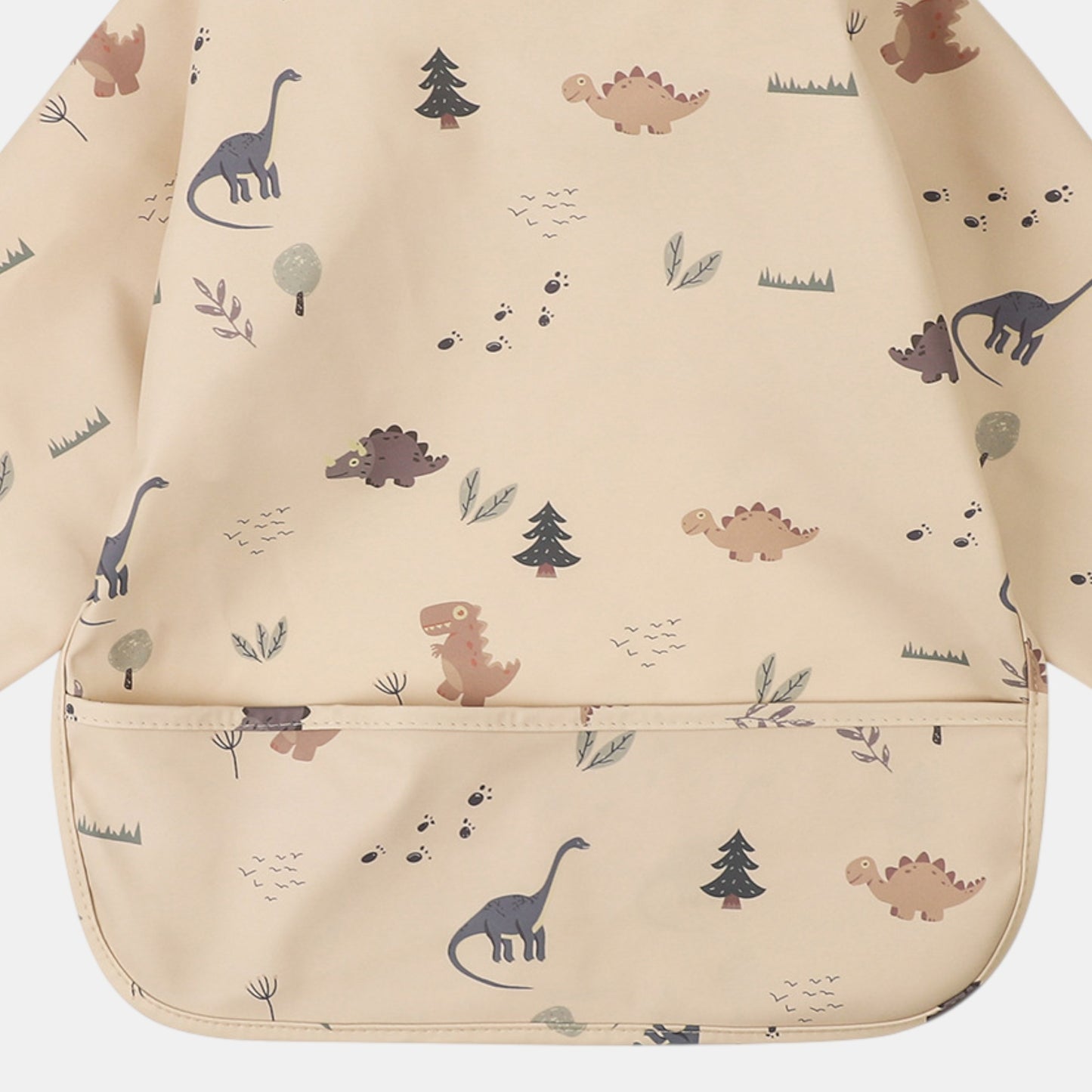 Waterproof Long Sleeve Pocket Bib, Dino Friends (6m-5yrs)