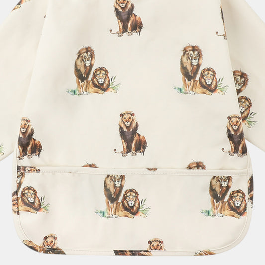 Waterproof Long Sleeve Pocket Bib, Lion Trail (6m-5yrs)