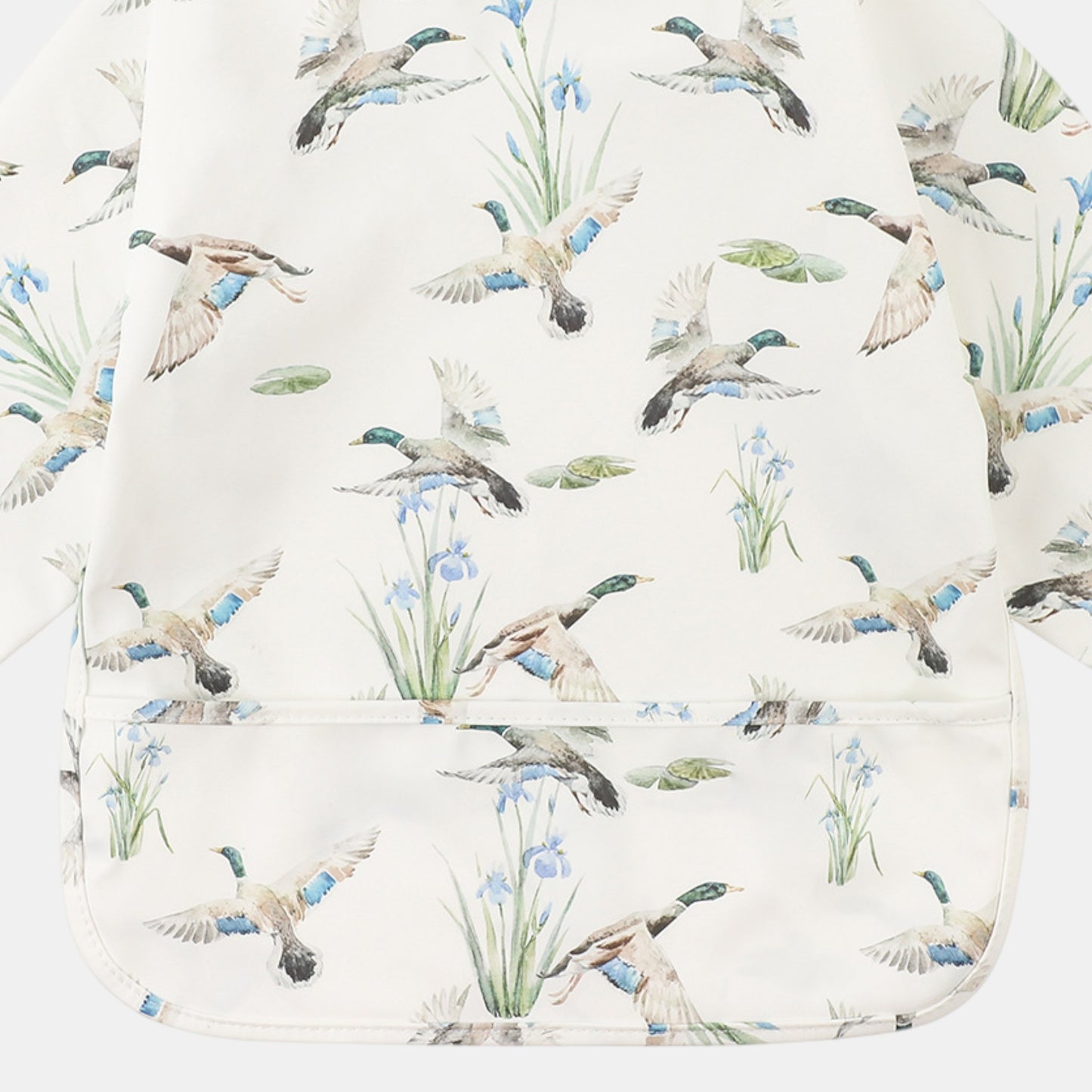 Waterproof Long Sleeve Pocket Bib, Mallard Ducks (6m-5yrs)