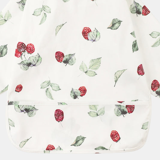 Waterproof Long Sleeve Pocket Bib, Strawberries (6m-5yrs)