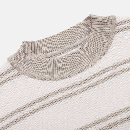 Grey Stripes Cotton Knit Set (3m-3yrs)