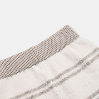 Grey Stripes Cotton Knit Set (3m-3yrs)