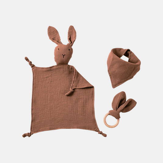Baby Bunny Cotton Comfort Set, Brown Sugar