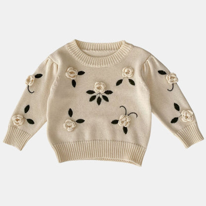 Adeline Rose Cotton Knit Sweater (3m-3yrs)
