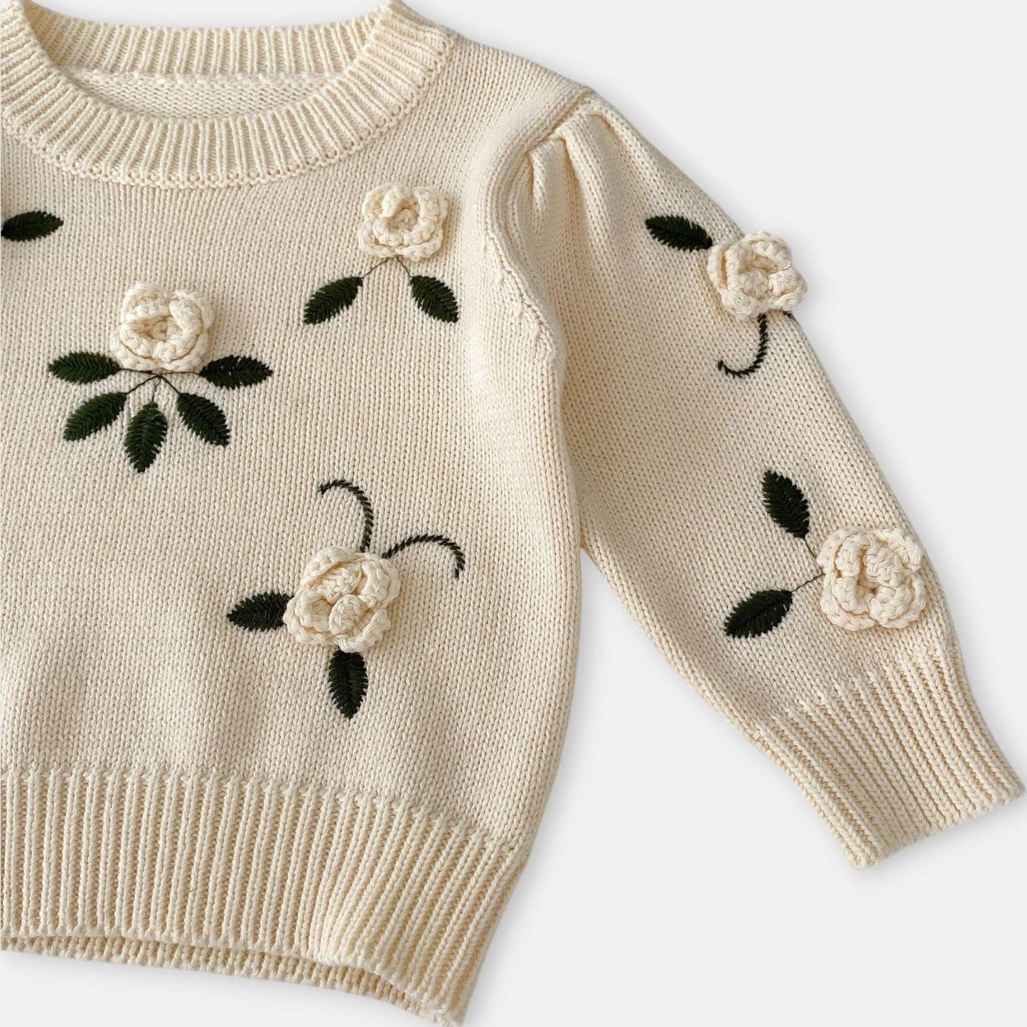 Adeline Rose Cotton Knit Sweater (3m-3yrs)