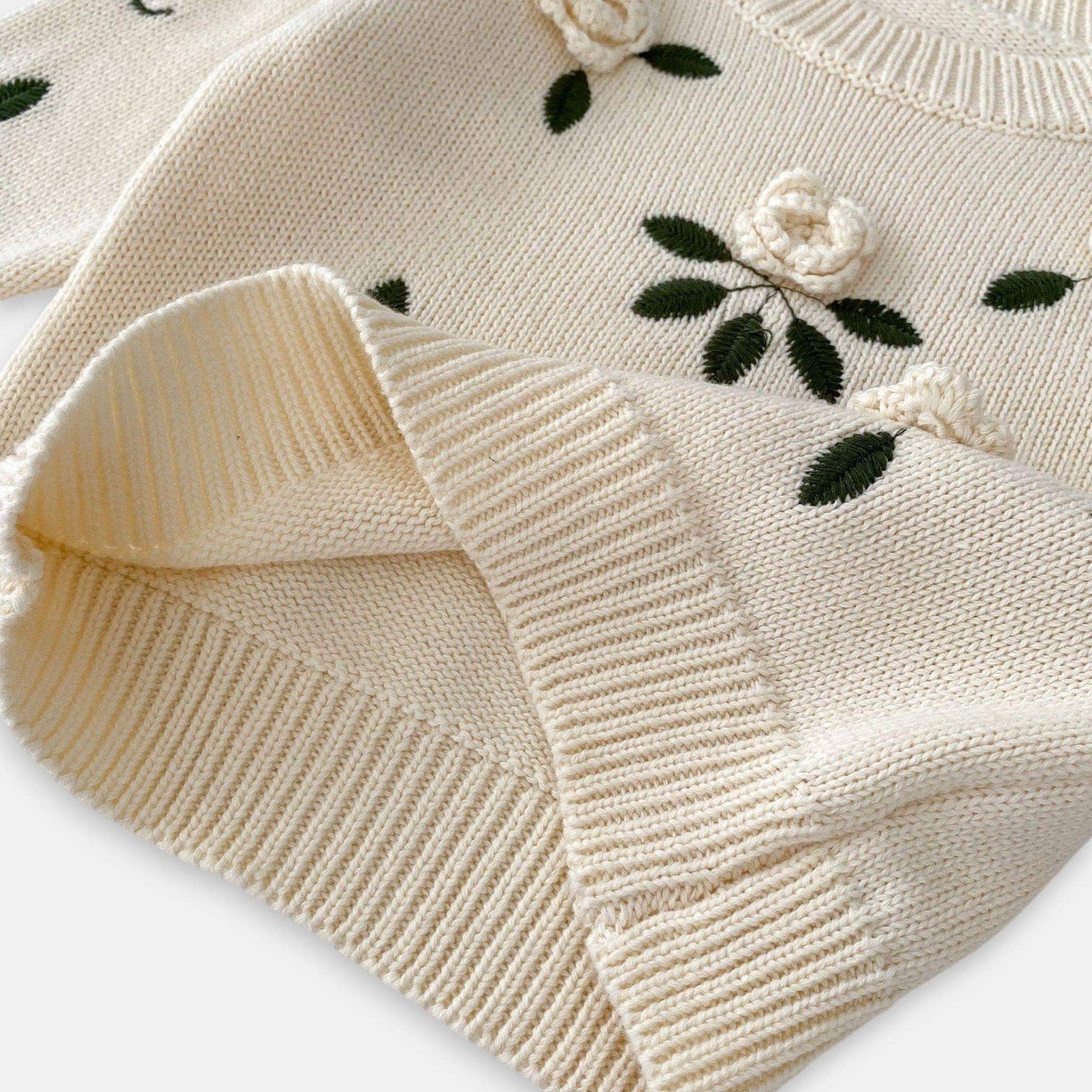 Adeline Rose Cotton Knit Sweater (3m-3yrs)