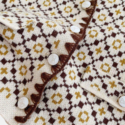Agnes Vintage Knit Cardigan - Camel (3m-3yrs)