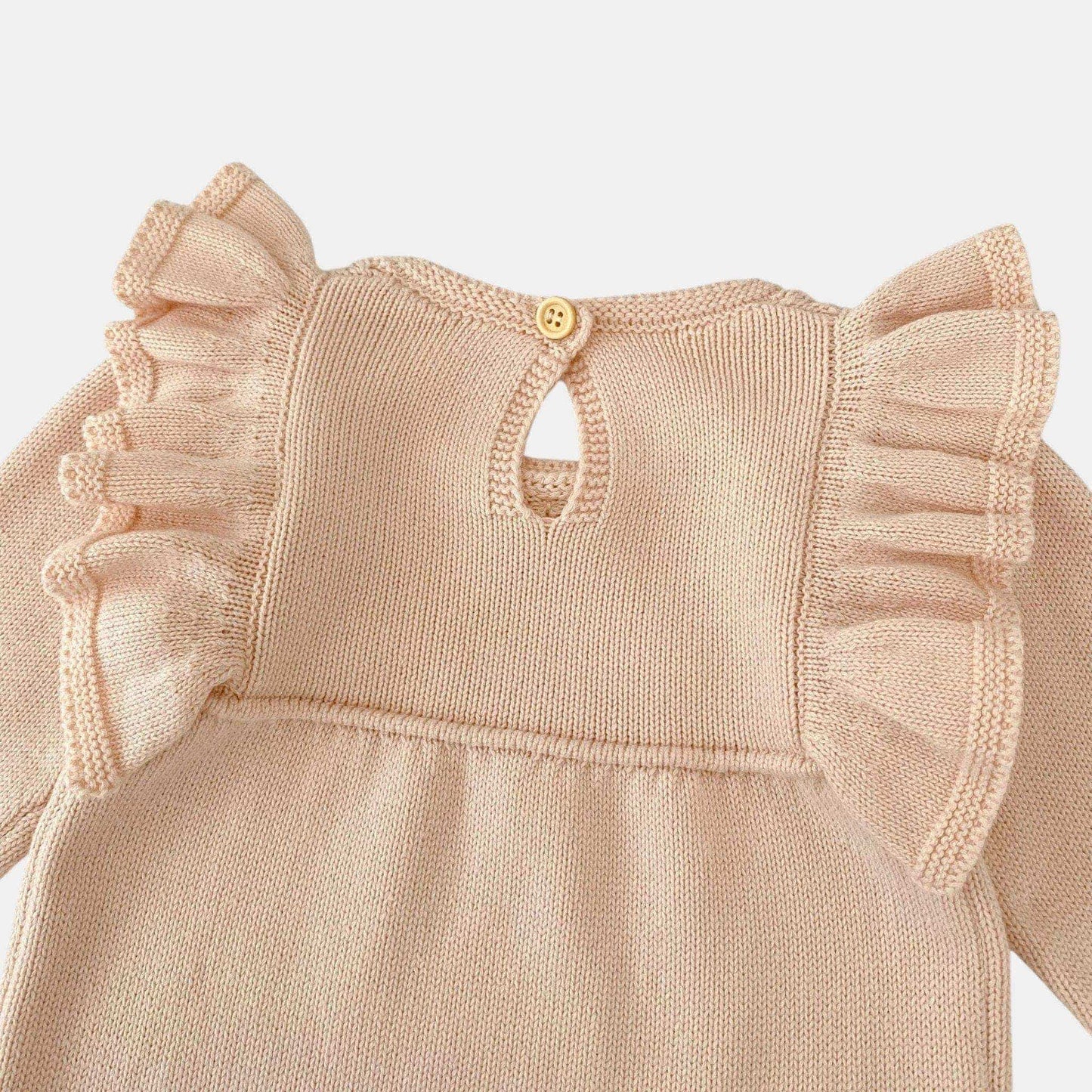 Aida Ruffle Knit Romper - Blush (3m-24m)