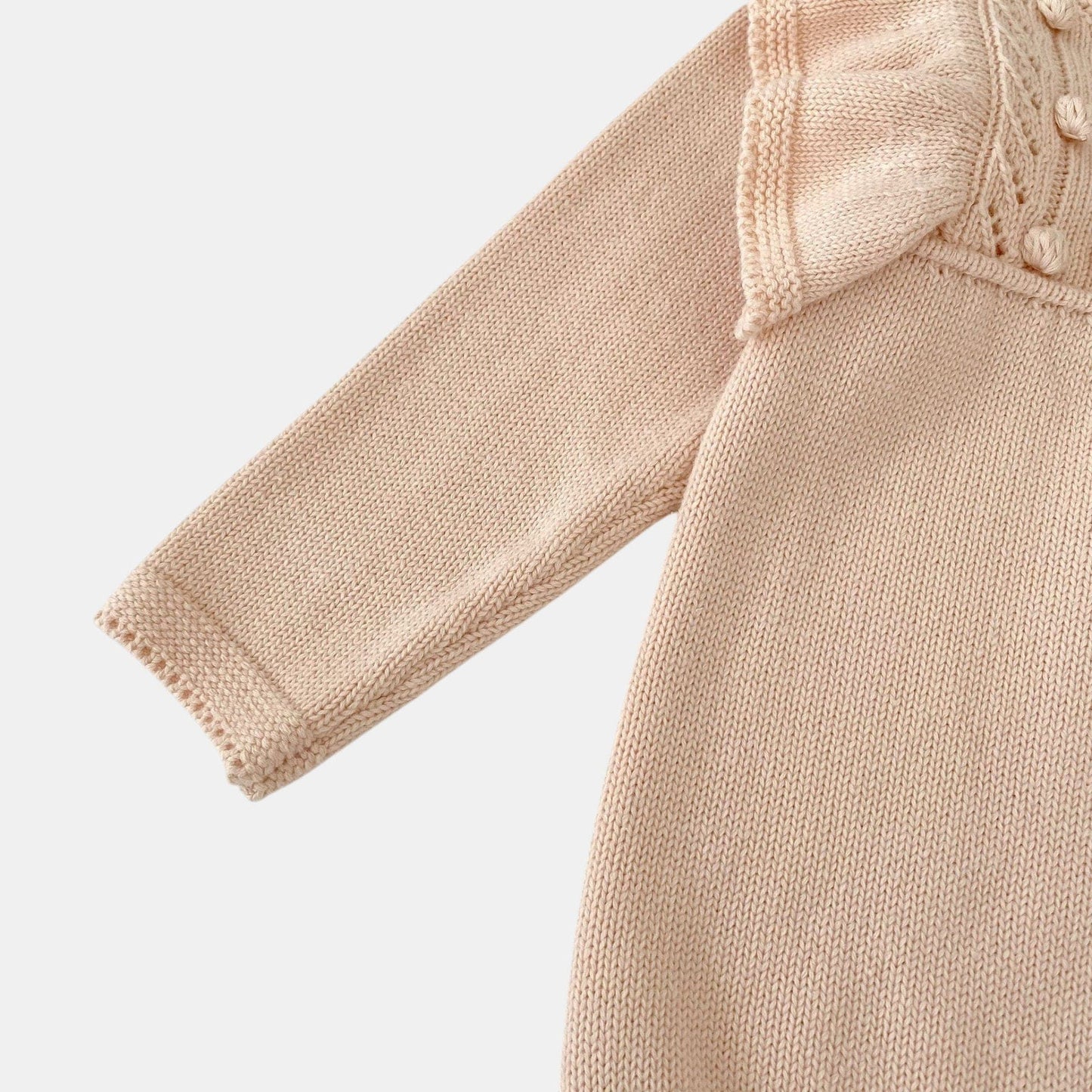 Aida Ruffle Knit Romper - Blush (3m-24m)