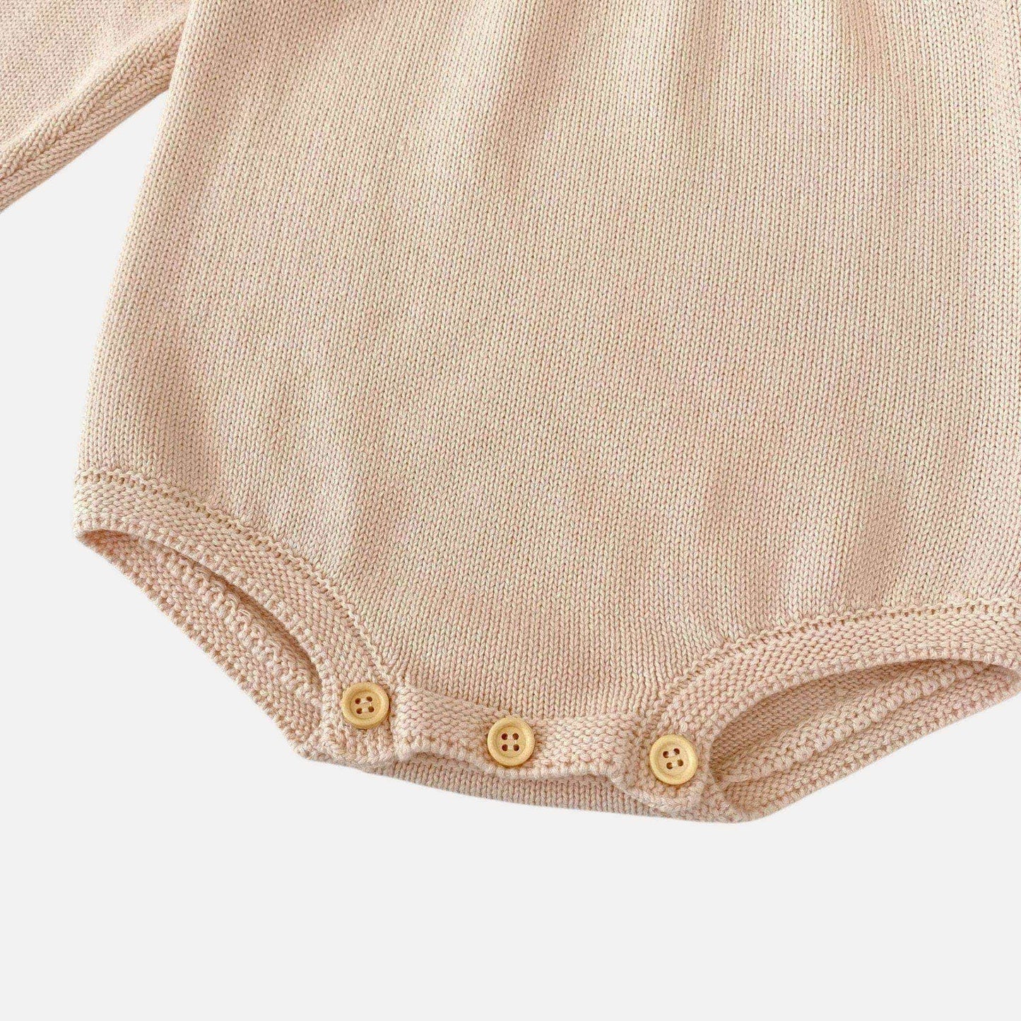 Aida Ruffle Knit Romper - Blush (3m-24m)
