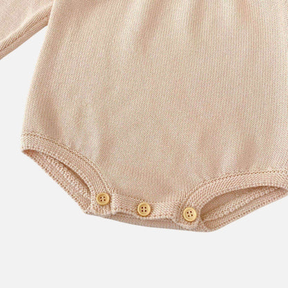 Aida Ruffle Knit Romper - Blush (3m-24m)