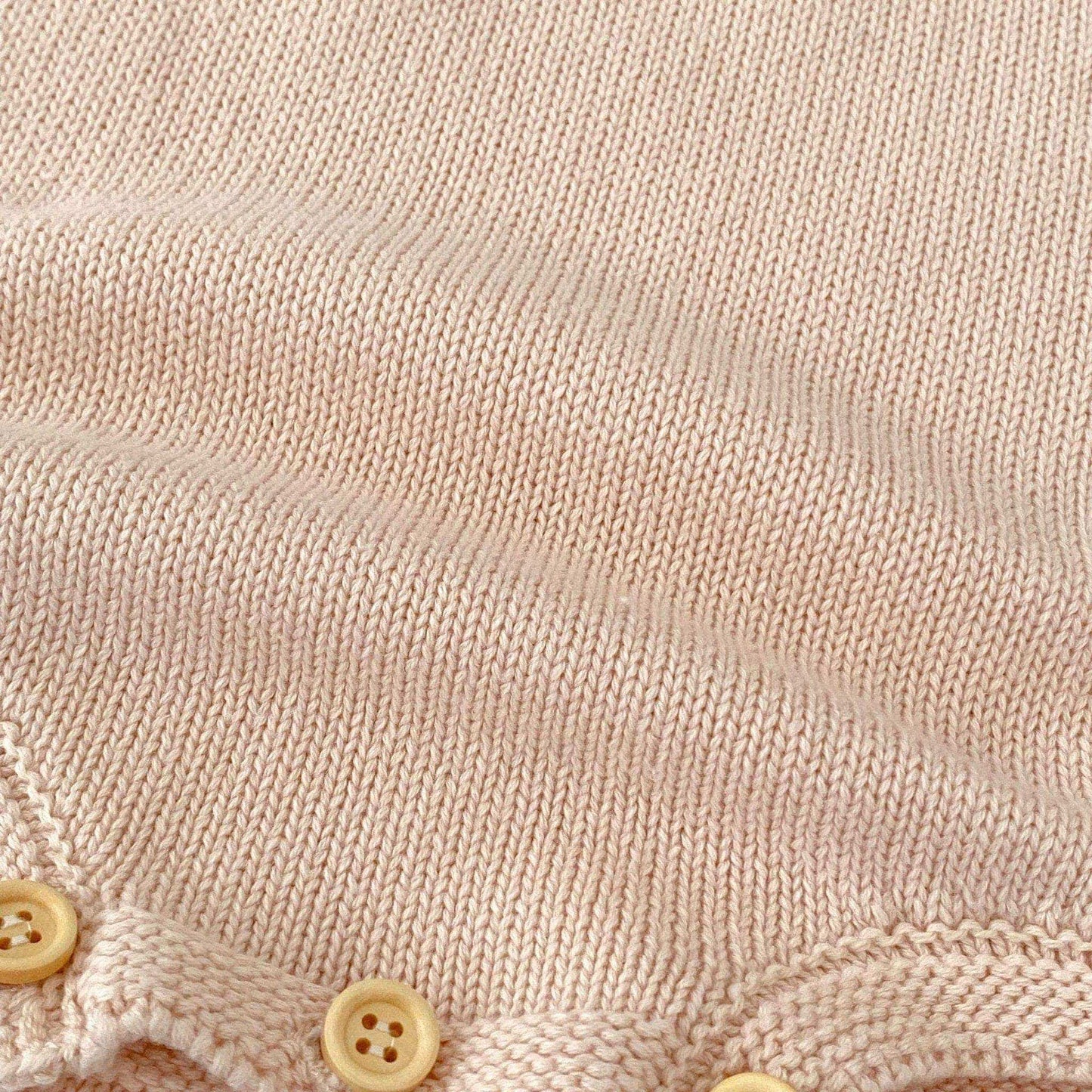 Aida Ruffle Knit Romper - Blush (3m-24m)
