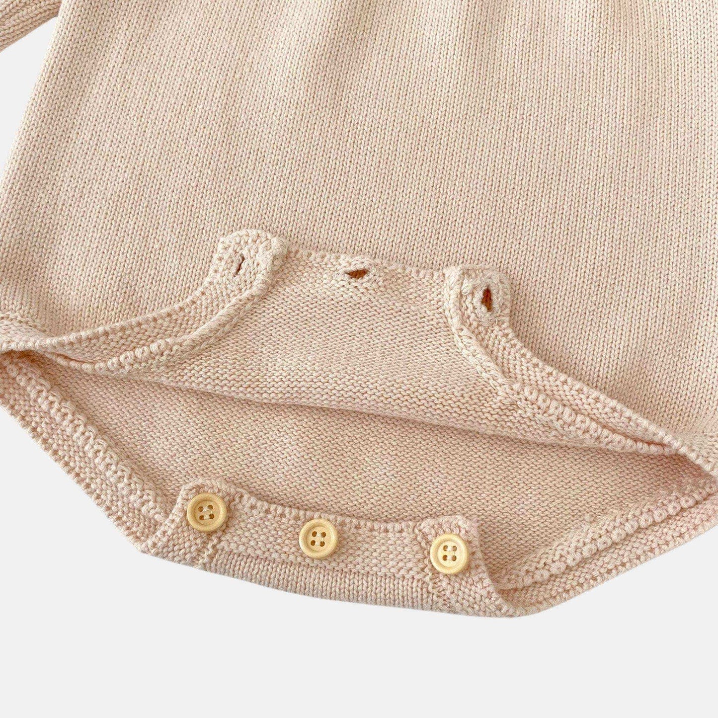Aida Ruffle Knit Romper - Blush (3m-24m)