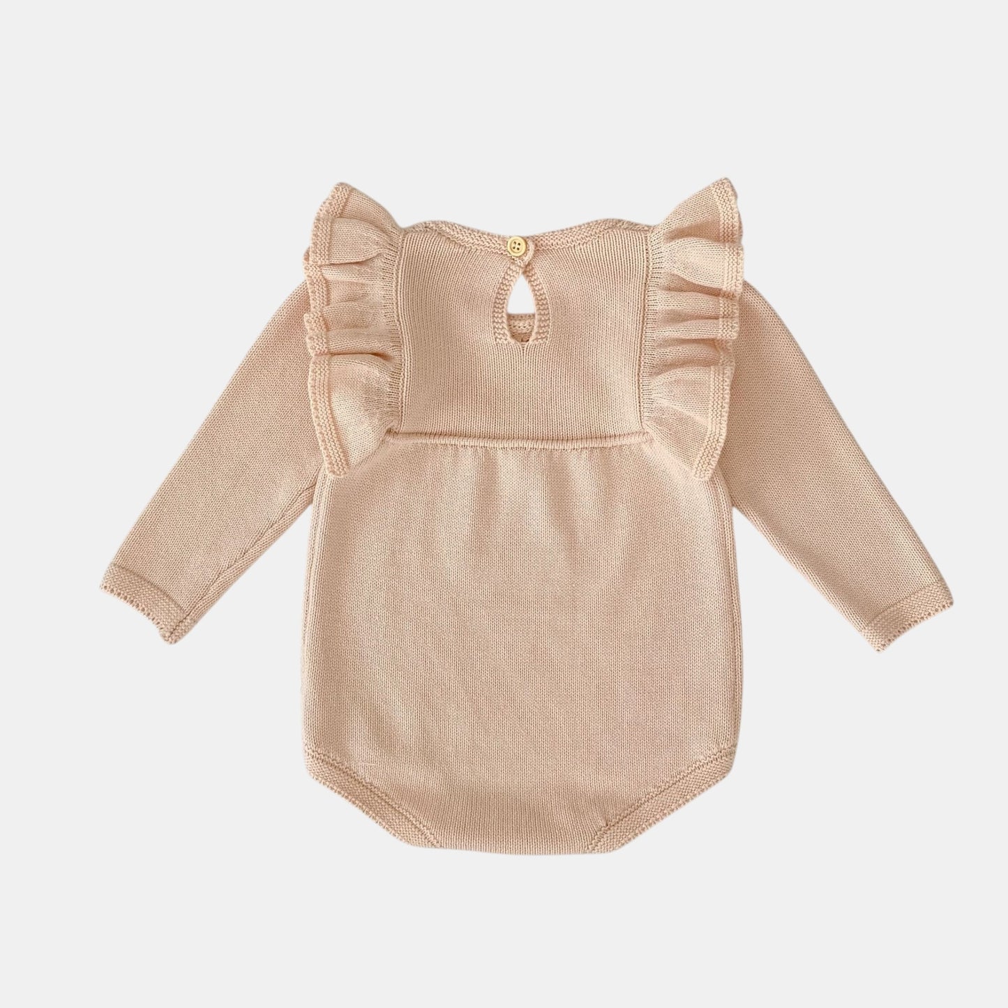 Aida Ruffle Knit Romper - Blush (3m-24m)