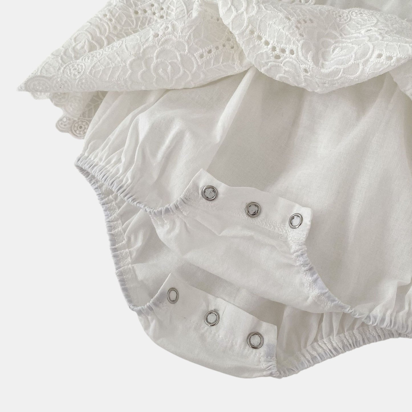 Alba Floral Romper Dress - Ivory (3m-24m)