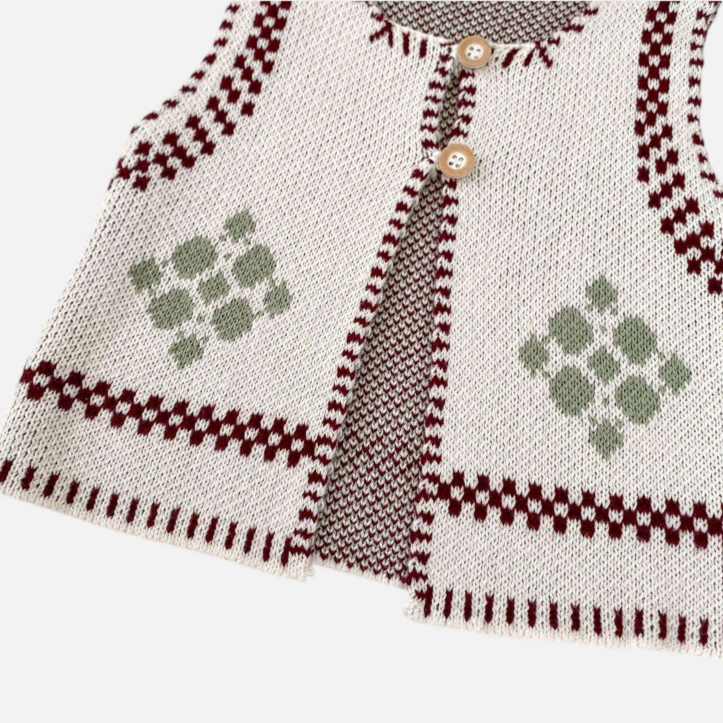 Alder Jacquard Cotton Knit Vest (3m-3yrs)
