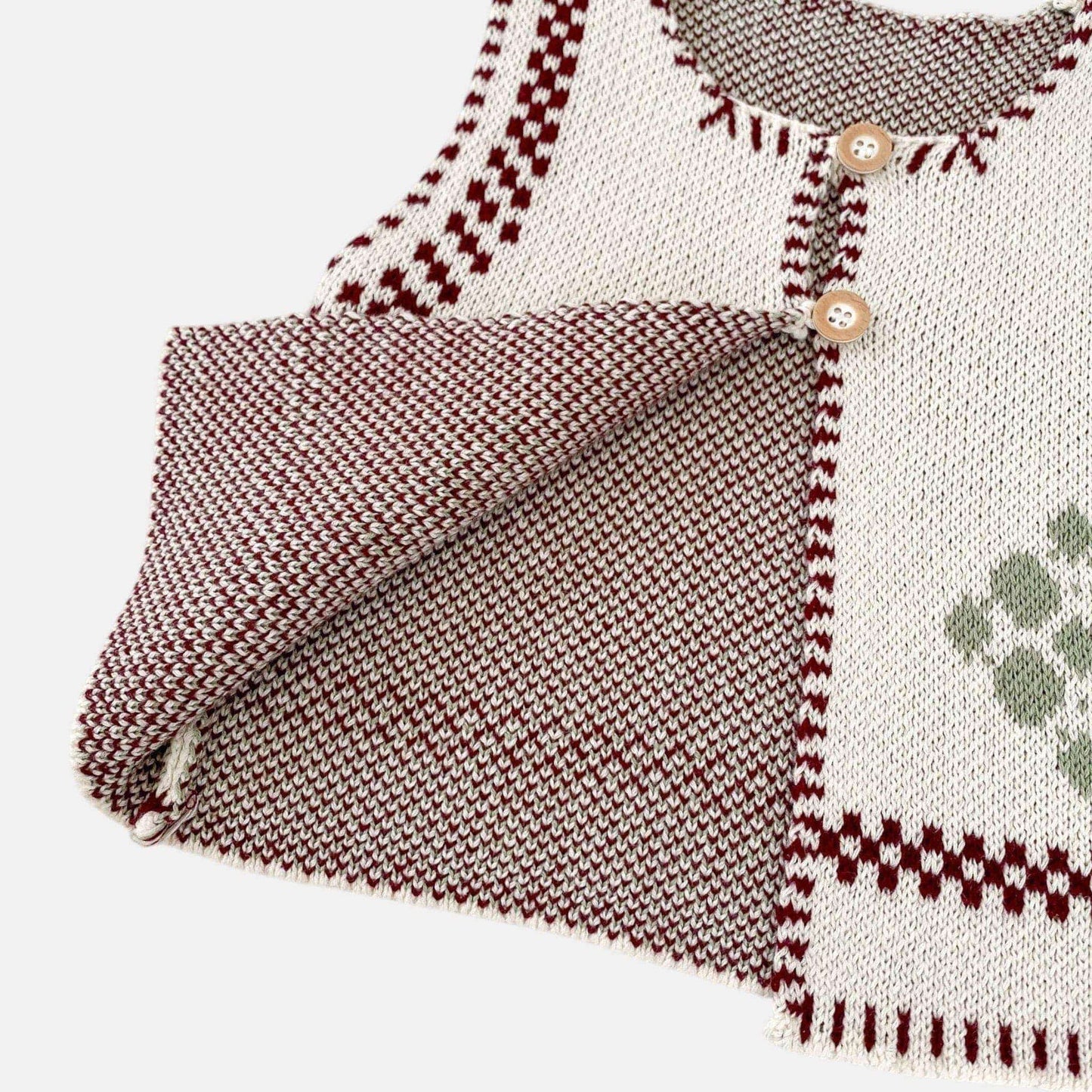 Alder Jacquard Cotton Knit Vest (3m-3yrs)
