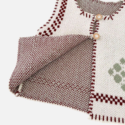 Alder Jacquard Cotton Knit Vest (3m-3yrs)