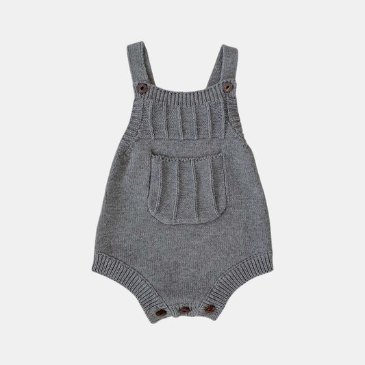 Alex Pocket Cotton Knit Romper (3m-24m)