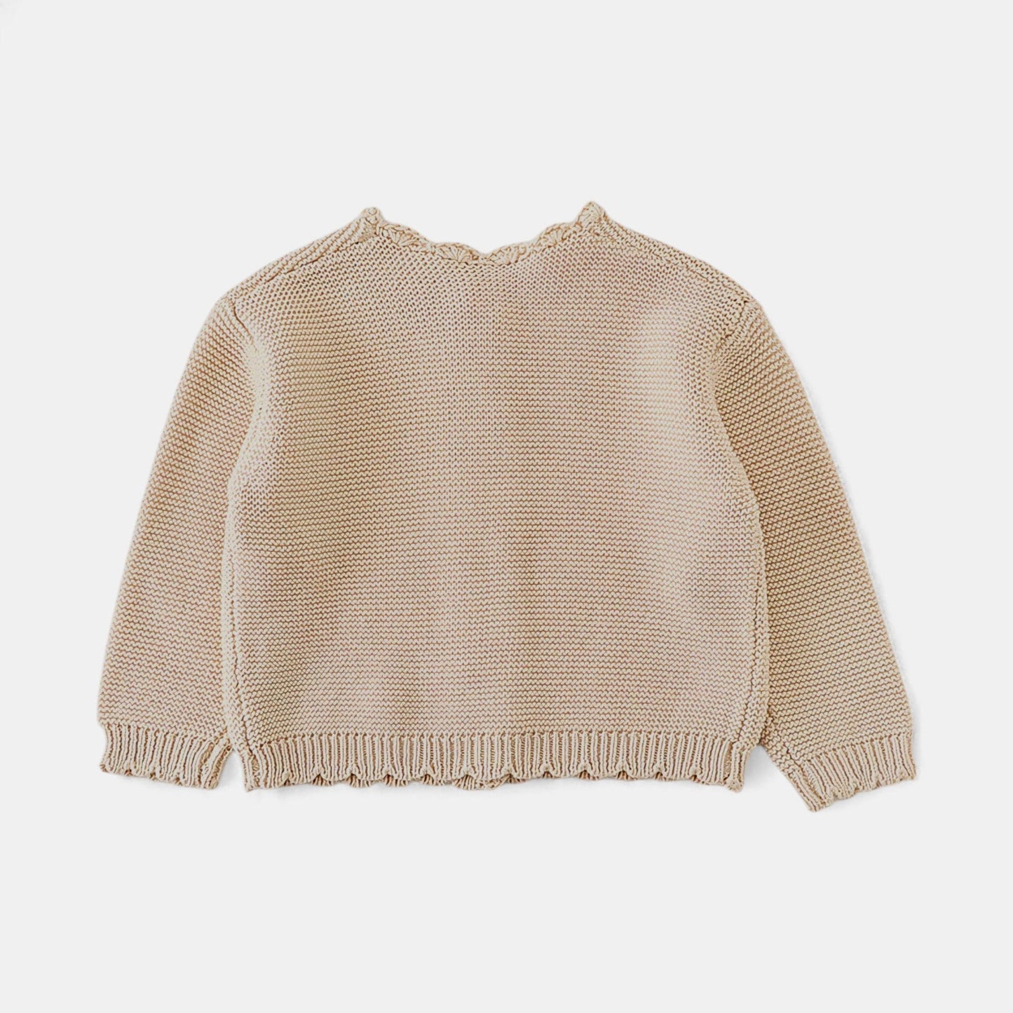 Leni Scallop Knit Cardigan - Beige (3m-3yrs)