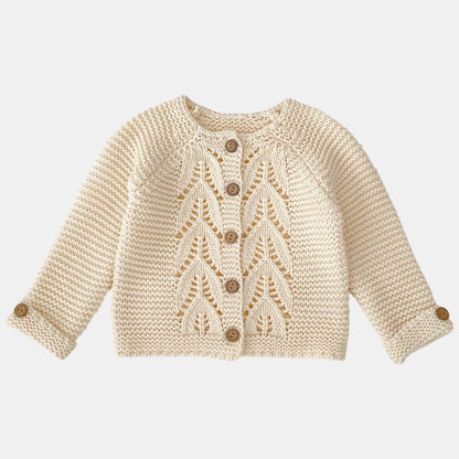 Andi Chunky Knit Cardigan - Cream (3m-3yrs)