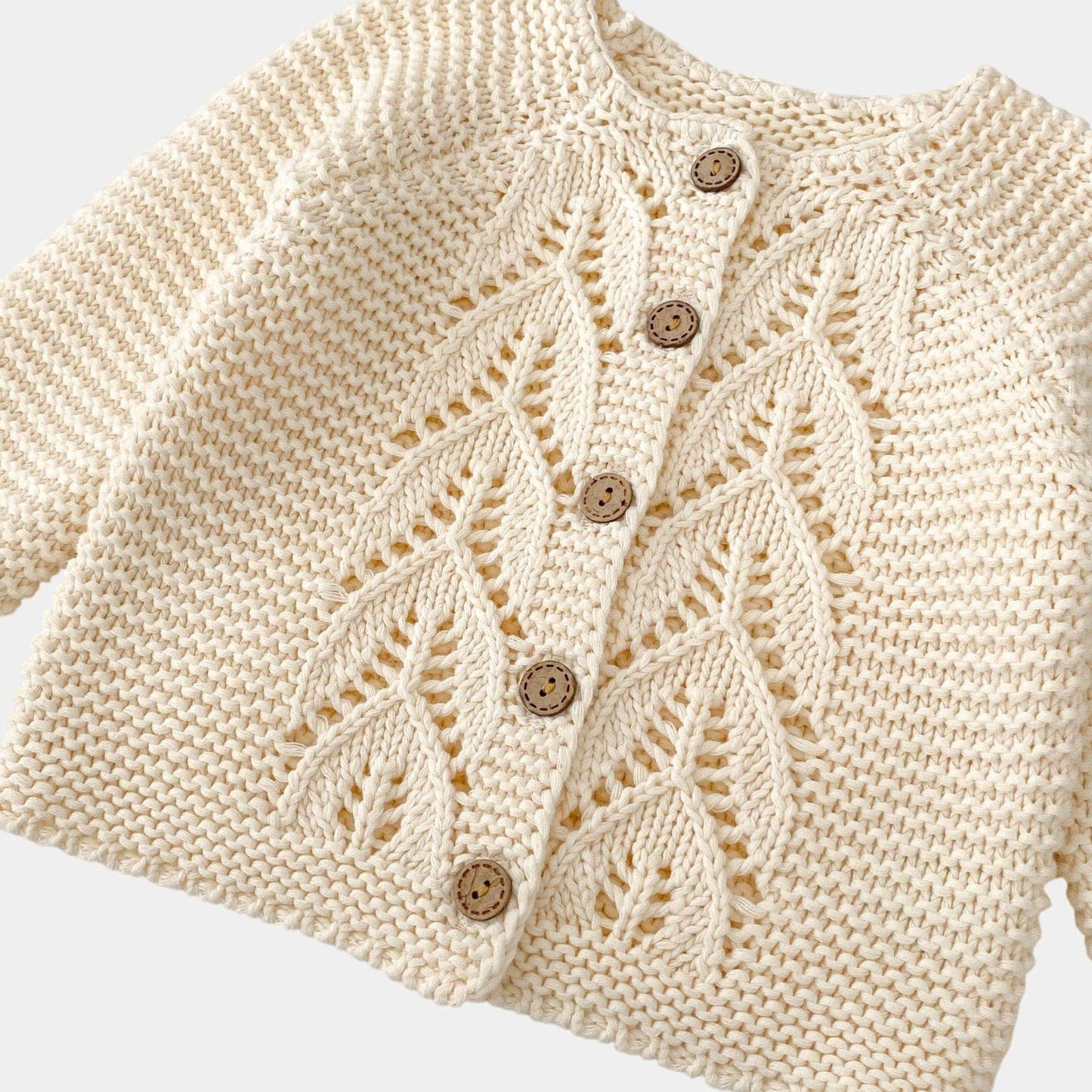 Andi Chunky Knit Cardigan - Cream (3m-3yrs)