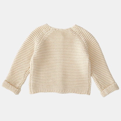 Andi Chunky Knit Cardigan - Cream (3m-3yrs)