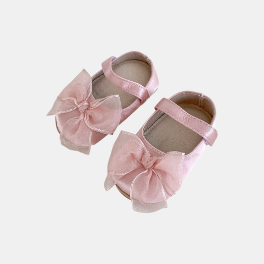 Angel Bow Baby Shoes, Pink (11-13cm)