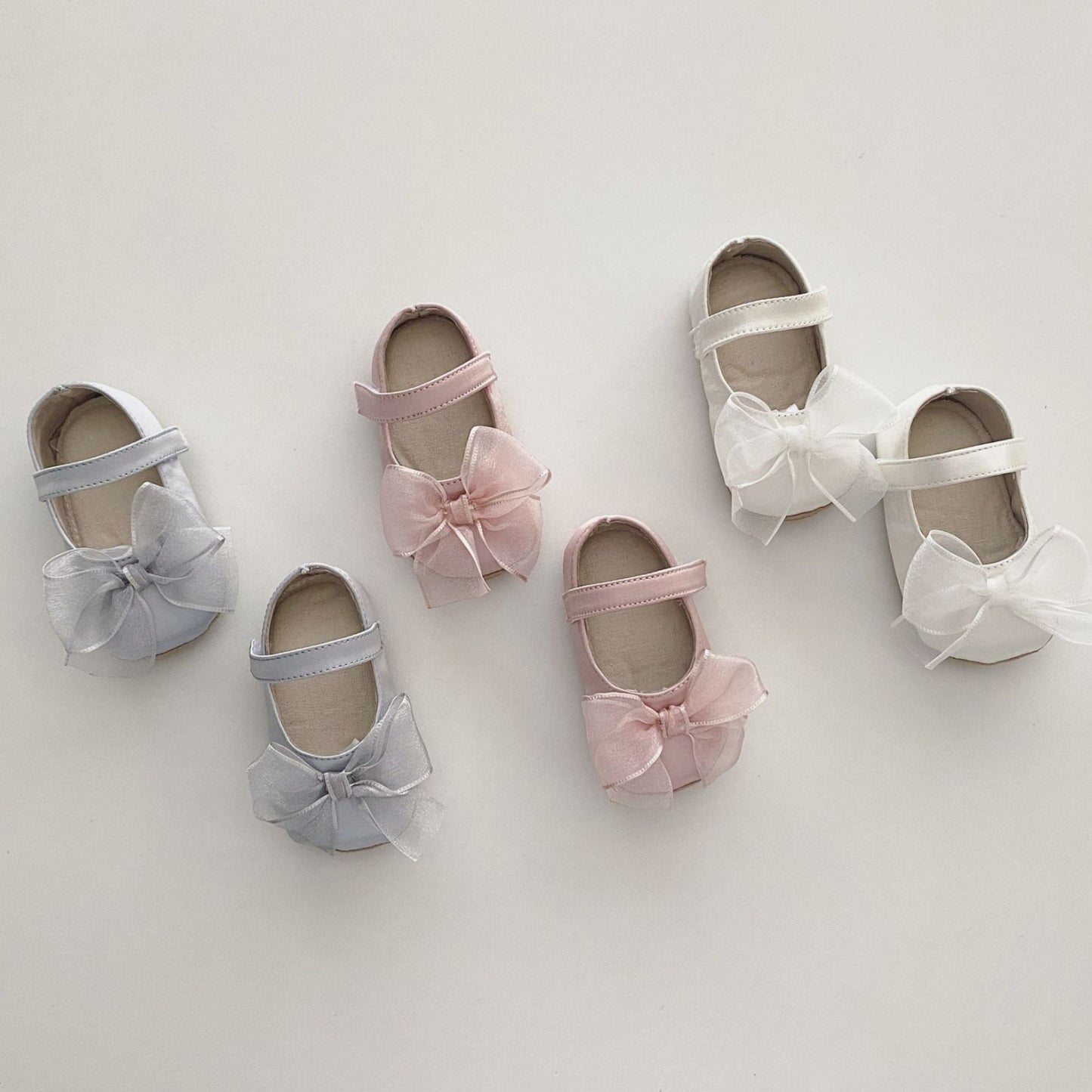 Angel Bow Baby Shoes, Silver (11-13cm)