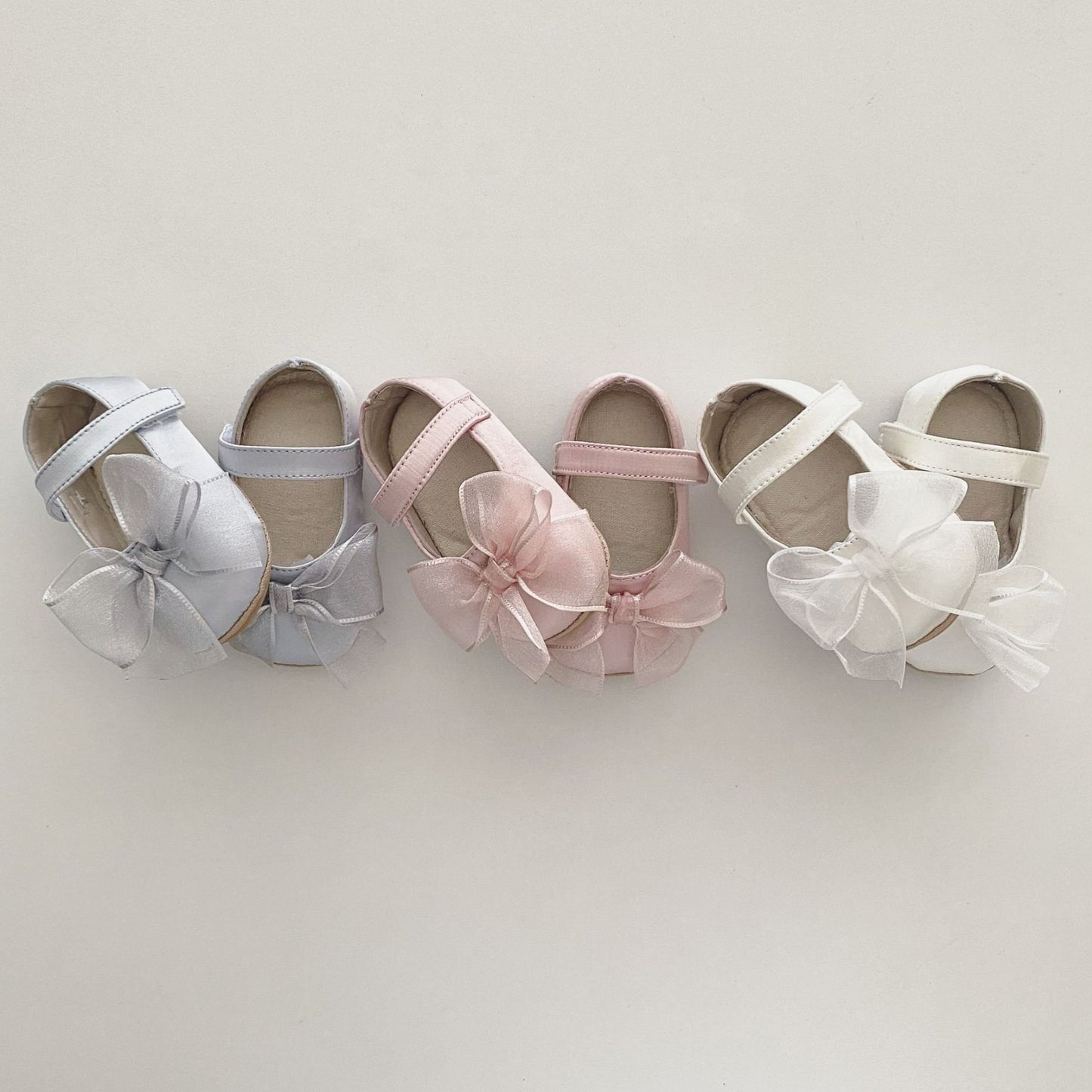 Angel Bow Baby Shoes, White (11-13cm)