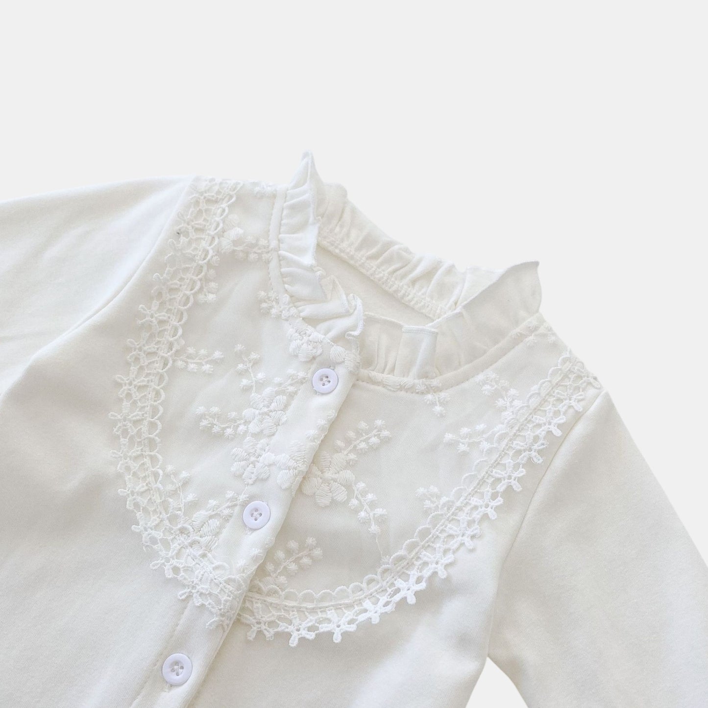 Angel Lace Romper & Bonnet Set (3m-24m)