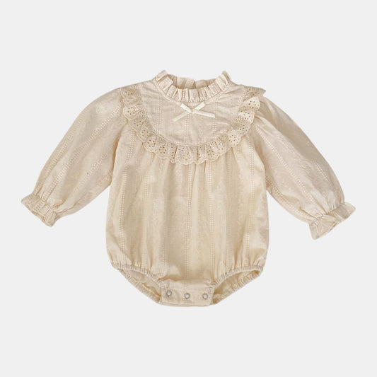 Anya Lace Cotton Romper (3m-24m)