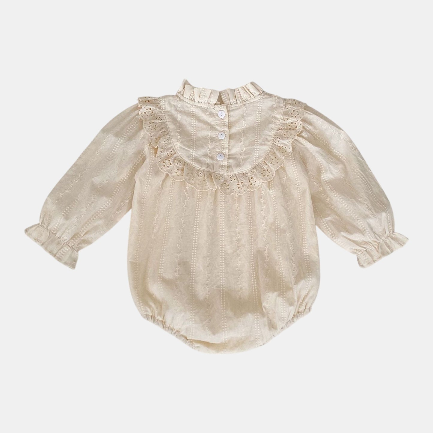 Anya Lace Cotton Romper (3m-24m)
