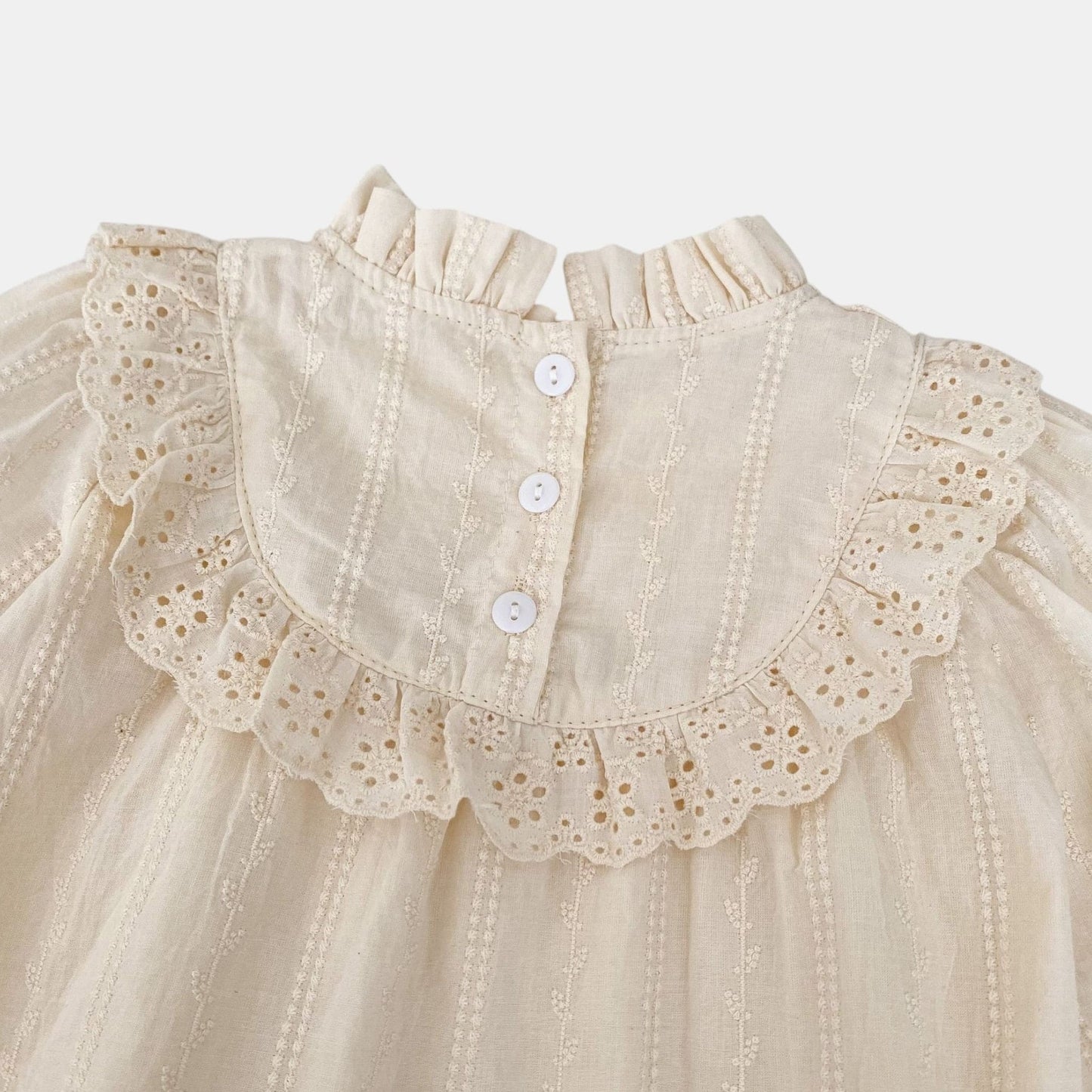 Anya Lace Cotton Romper (3m-24m)